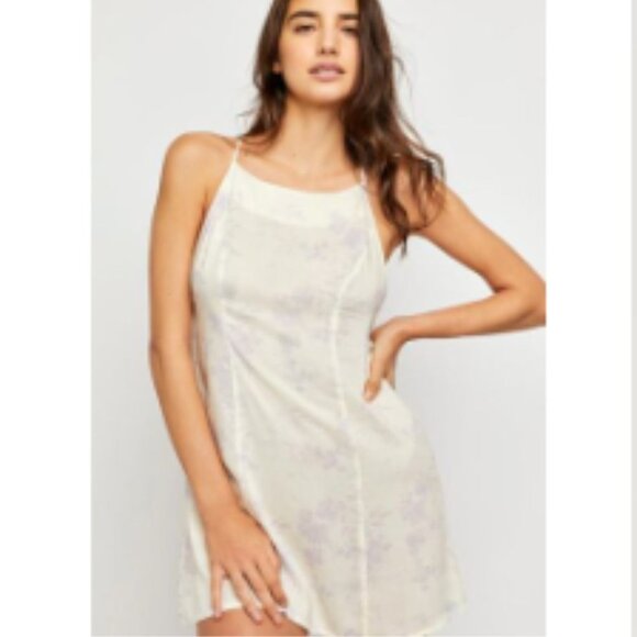NWT Intimately Free People In Control Mini Sheer Dress Ivory Combo - Picture 2 of 9